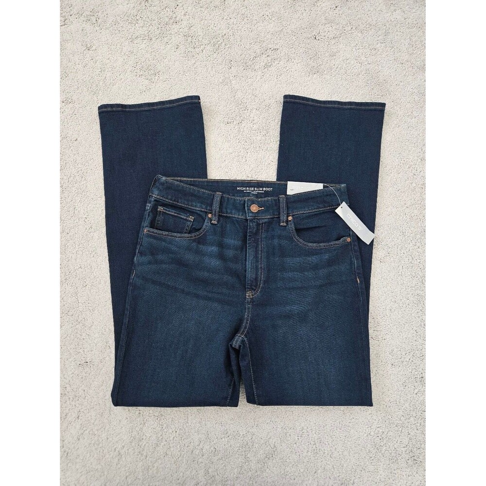 NWT Chicos High Rise Slim Boot Cut Stretch Womens 8R / 1R Jeans Rosemary Indigo